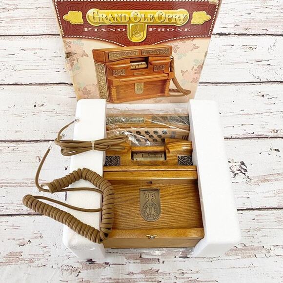 Vintage Grand Ole Oprey Wooden Piano Phone 1996 - Picture 5 of 11